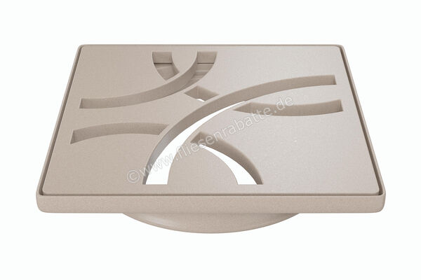  Schlüter Systems KERDI-DRAIN-STYLE Rost-Rahmen-Set mit Geruchsverschluss Design 6 Curve Edelstahl V4A TSC - Strukturbeschichtet Creme KDIF10TSCD6GV | 562768