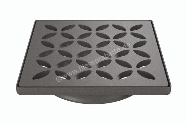  Schlüter Systems KERDI-DRAIN-STYLE Rost-Rahmen-Set mit Geruchsverschluss Design 5 Floral Edelstahl V4A TSDA - Strukturbeschichtet Dunkelanthrazit KDIF10TSDAD5GV | 562774