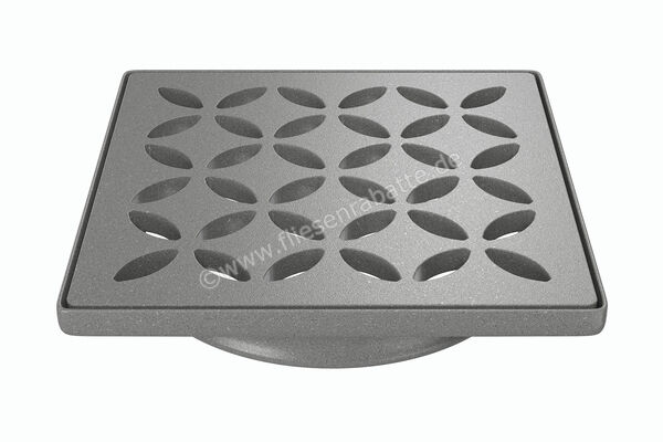 Schlüter Systems KERDI-DRAIN-STYLE Rost-Rahmen-Set mit Geruchsverschluss Design 5 Floral Edelstahl V4A TSG - Strukturbeschichtet Grau KDIF10TSGD5GV | 562783