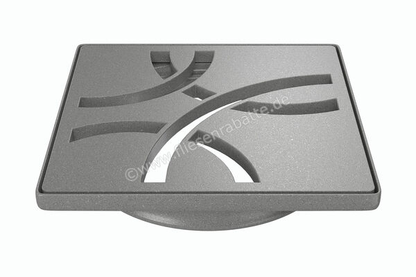  Schlüter Systems KERDI-DRAIN-STYLE Rost-Rahmen-Set mit Geruchsverschluss Design 6 Curve Edelstahl V4A TSG - Strukturbeschichtet Grau KDIF10TSGD6GV | 562786