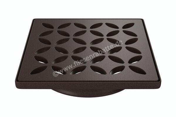  Schlüter Systems KERDI-DRAIN-STYLE Rost-Rahmen-Set mit Geruchsverschluss Design 5 Floral Edelstahl V4A TSOB - Strukturbeschichtet Bronze KDIF10TSOBD5GV | 562801