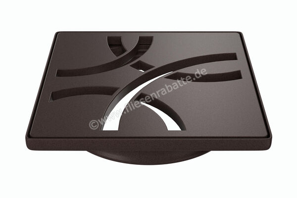  Schlüter Systems KERDI-DRAIN-STYLE Rost-Rahmen-Set mit Geruchsverschluss Design 6 Curve Edelstahl V4A TSOB - Strukturbeschichtet Bronze KDIF10TSOBD6GV | 562804