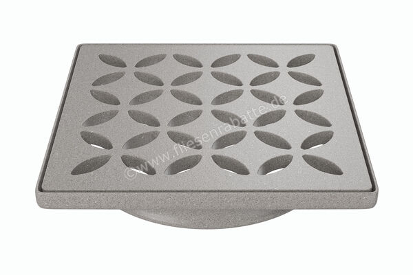  Schlüter Systems KERDI-DRAIN-STYLE Rost-Rahmen-Set mit Geruchsverschluss Design 5 Floral Edelstahl V4A TSSG - Strukturbeschichtet Steingrau KDIF10TSSGD5GV | 562810