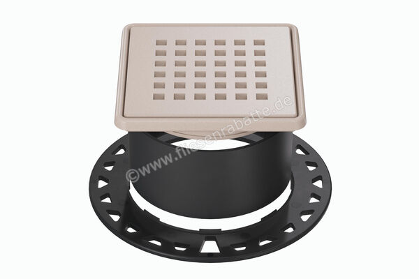  Schlüter Systems KERDI-DRAIN-RRE Rost-Rahmen-Set Design 3 Square Edelstahl TSC - Strukturbeschichtet Creme KDR10TSCD3 | 562891