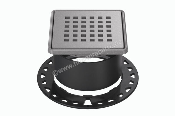  Schlüter Systems KERDI-DRAIN-RRE Rost-Rahmen-Set Design 3 Square Edelstahl TSG - Strukturbeschichtet Grau KDR10TSGD3 | 562897