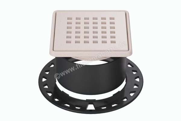  Schlüter Systems KERDI-DRAIN-RRE Rost-Rahmen-Set Design 3 Square Edelstahl TSI - Strukturbeschichtet Elfenbein KDR10TSID3 | 562900