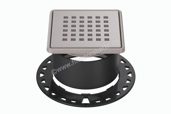  Schlüter Systems KERDI-DRAIN-RRE Rost-Rahmen-Set Design 3 Square Edelstahl TSSG - Strukturbeschichtet Steingrau KDR10TSSGD3 | 562906