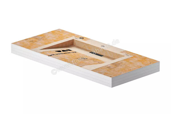  Schlüter Systems KERDI-BOARD-WS Vorgefertigter Waschtisch inkl. Eckabdichtung und Ablaufadapter mit fest integrierter Dichtmanschette Waschtisch-Set für Standarmaturen Höhe: 85 mm Breite: 550 mm Länge: 1,17 m KBW5501170SLV1 | 562924