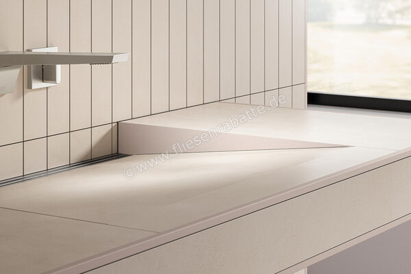  Schlüter Systems WASHBASINPROFILE-WW Gefällekeile rechts und links passend zu Waschtisch KERDI-BOARD-WW Aluminium TSI - Strukturbeschichtet Elfenbein KBWASR1TSI | 563014