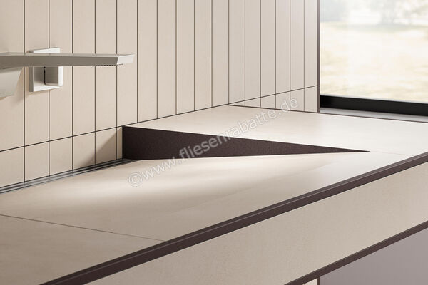  Schlüter Systems WASHBASINPROFILE-WW Gefällekeile rechts und links passend zu Waschtisch KERDI-BOARD-WW Aluminium TSOB - Strukturbeschichtet Bronze KBWASR1TSOB | 563020