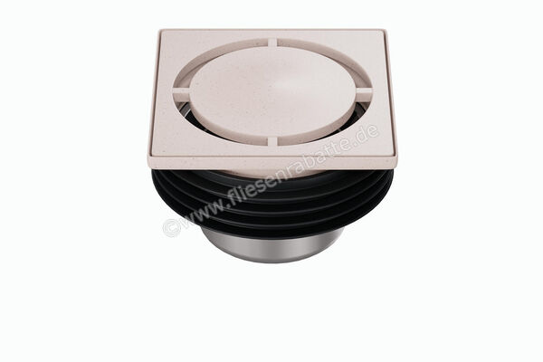  Schlüter Systems KERDI-DRAIN-STYLE Rost-Rahmen-Set mit Geruchsverschluss Design 7 Pure Edelstahl V4A TSI - Strukturbeschichtet Elfenbein KDIF10TSID7GV | 563119