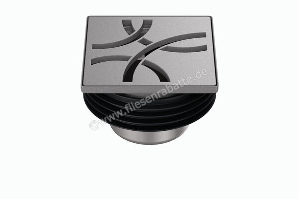  Schlüter Systems KERDI-DRAIN-STYLE Rost-Rahmen-Set mit Geruchsverschluss Design 6 Curve Edelstahl V4A TSG - Strukturbeschichtet Grau KDIF10TSGD6GV | 563131