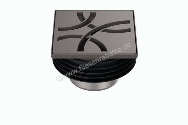  Schlüter Systems KERDI-DRAIN-STYLE Rost-Rahmen-Set mit Geruchsverschluss Design 6 Curve Edelstahl V4A TSDA - Strukturbeschichtet Dunkelanthrazit KDIF10TSDAD6GV | 563140