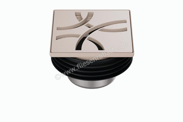  Schlüter Systems KERDI-DRAIN-STYLE Rost-Rahmen-Set mit Geruchsverschluss Design 6 Curve Edelstahl V4A TSC - Strukturbeschichtet Creme KDIF10TSCD6GV | 563149