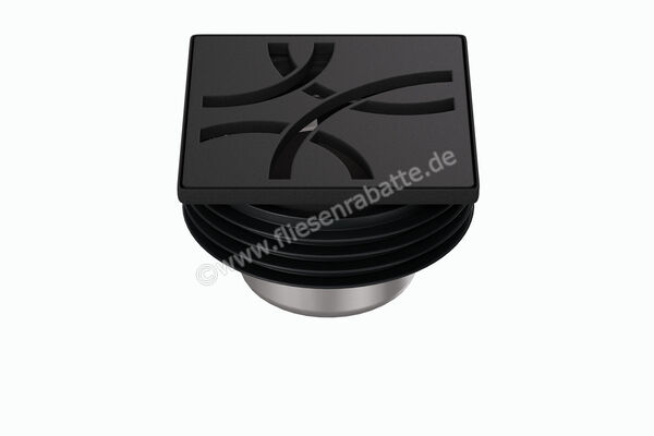  Schlüter Systems KERDI-DRAIN-STYLE Rost-Rahmen-Set mit Geruchsverschluss Design 6 Curve Edelstahl V4A MGS - Graphitschwarz matt KDIF10MGSD6GV | 563167