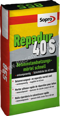  Sopro Bauchemie Repadur 40S Betoninstandsetzungsmörtel schnell - 855 25 kg Sack 7785525 | 563996