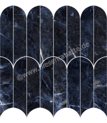  Marazzi Allmarble Sodalite Blu Ventaglio 29.8x29.8 cm Mosaik Glänzend Eben Lux M9PF | 565400
