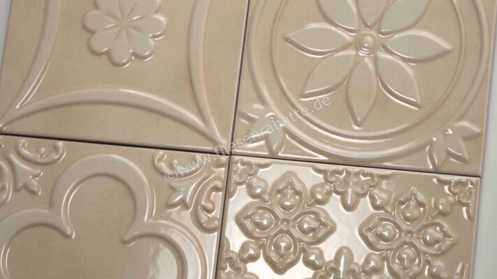  Dune Ceramica Tarantela Hueso 15x15 cm Wandfliese Lucciola Glänzend Strukturiert Gloss 188090 | 565415