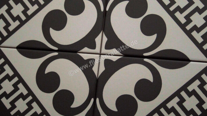 Del Conca Paris Vivienne Nero 20x20 cm Bodenfliese / Wandfliese Dekor Matt Eben 20PR00VNA | 565466