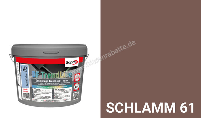  Sopro Bauchemie DF TrendLine DesignFuge TrendLine Neuheit 1 Eimer = 5kg Schlamm 61 6GE5606105 | 565589