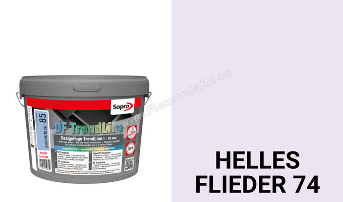  Sopro Bauchemie DF TrendLine DesignFuge TrendLine Neuheit 1 Eimer = 5kg Helles Flieder 74 6GE5607405 | 565592