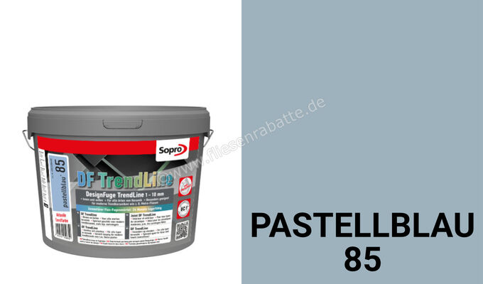  Sopro Bauchemie DF TrendLine DesignFuge TrendLine Neuheit 1 Eimer = 5kg Pastellblau 85 6GE5608505 | 565595