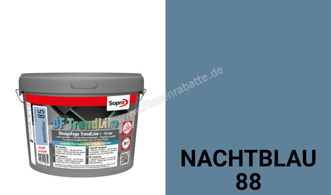  Sopro Bauchemie DF TrendLine DesignFuge TrendLine Neuheit 1 Eimer = 5kg Nachtblau 88 6GE5608805 | 565601