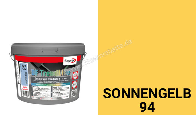  Sopro Bauchemie DF TrendLine DesignFuge TrendLine Neuheit 1 Eimer = 5kg Sonnengelb 94 6GE5609405 | 565604