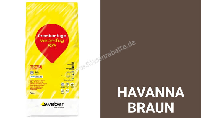  Weber Saint-Gobain weber.fug 875 Premiumfuge 5 kg Beutel Havannabraun 420095 | 565676