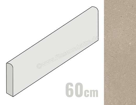  Imola Ceramica Closer Beige Scuro 6x60 cm Sockel Matt Eben Naturale 200835 | 566507