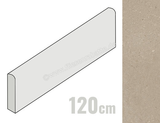  Imola Ceramica Closer Beige Scuro 6x120 cm Sockel Matt Eben Naturale CLOSER BT120BS (200825) | 566537