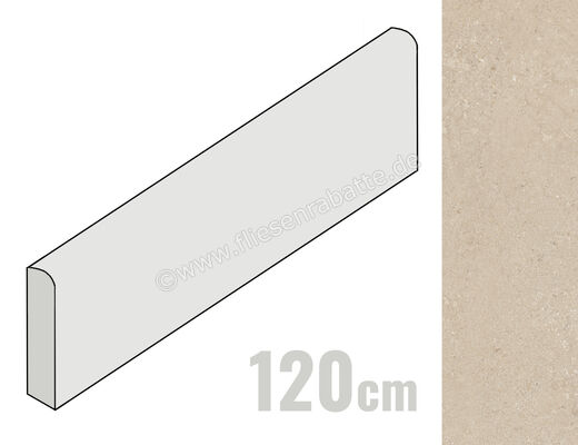  Imola Ceramica Closer Beige 6x120 cm Sockel Matt Eben Naturale CLOSER BT120B (200824) | 566540