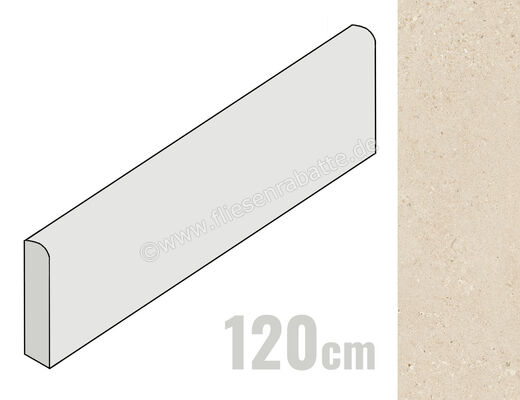  Imola Ceramica Closer Avorio 6x120 cm Sockel Matt Eben Naturale CLOSER BT120AV (200823) | 566543