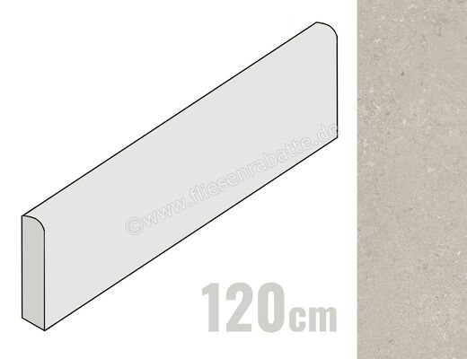  Imola Ceramica Closer Beige Grigio 6x120 cm Sockel Matt Eben Naturale CLOSER BT120GB (200821) | 566549