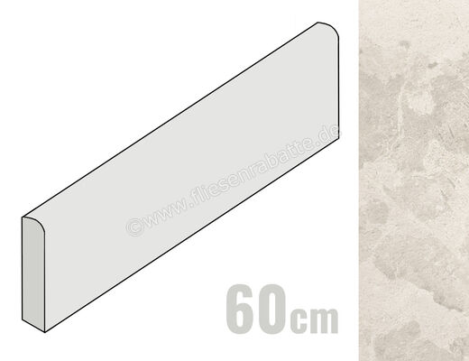  Ceramiche Caesar Bloomstone Petal 7.2x60 cm Sockel Matt Eben Naturale AIPF | 572408