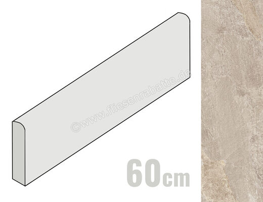  NovaBell Deepstone Hyper Lava 7x60 cm Sockel Matt Strukturiert Naturale DPSHB50K | 573571