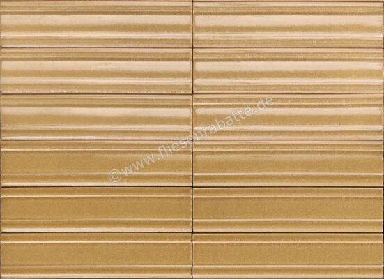  Ragno Mid Ambra 6x24 cm Wandfliese 3D Way Glänzend Strukturiert Naturale RDFU | 574943