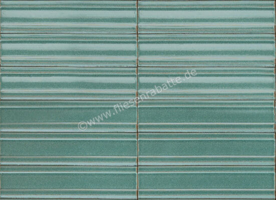  Ragno Mid Turchese 6x24 cm Wandfliese 3D Way Glänzend Strukturiert Naturale RDFV | 574946