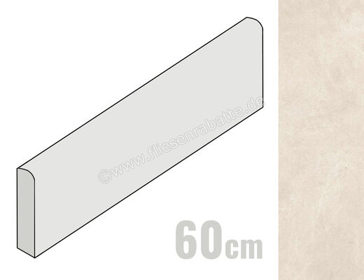  Ragno Realstone_Classica Avorio 7x60 cm Sockel Matt Eben Naturale RDGD | 575681