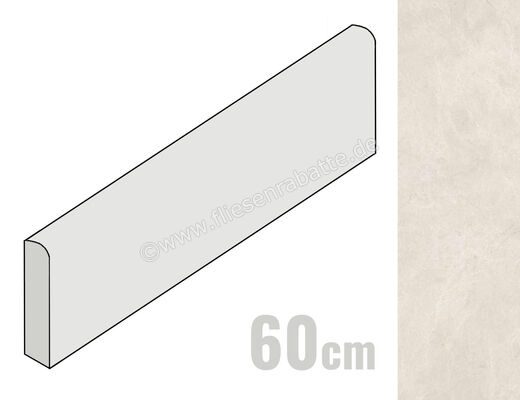  Ragno Realstone_Classica Bianco 7x60 cm Sockel Matt Eben Naturale RDGE | 575684