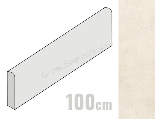  Ragno Solida Bianco 7x100 cm Sockel Matt Eben Naturale RDGK | 577193