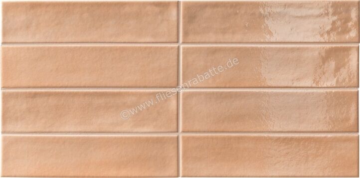  Del Conca Ghiaccioli Pesca 6x25 cm Wandfliese Brick Glänzend Strukturiert Naturale 62GH06BRI | 578099
