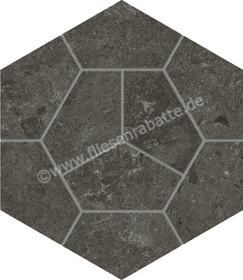  Atlas Concorde Nyra Charcoal 26x30 cm Wandfliese Mosaico Favus Matt Eben Naturale HCYP | 578900