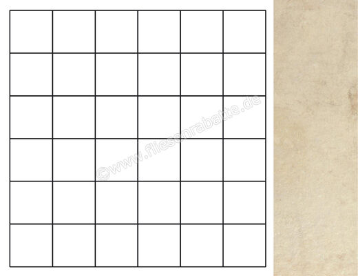  Fioranese Heritage Ivory 30.5x30.5 cm Mosaik 5x5 Matt Eben Naturale HE1MS | 579671