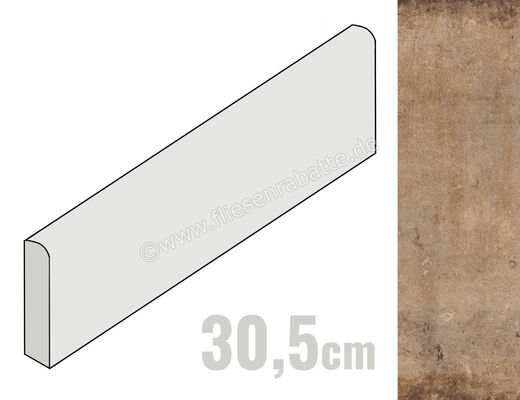  Fioranese Heritage Beige 6x30.5 cm Sockel Matt Eben Naturale HEB302 | 579731