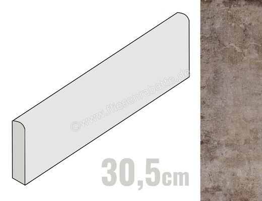  Fioranese Heritage Grey 6x30.5 cm Sockel Matt Eben Naturale HEB303 | 579734