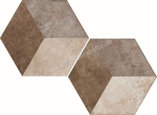  Fioranese Heritage Mehrfarbig 34.5x40 cm Bodenfliese / Wandfliese Deco Exagona Texture_2 Matt Eben Naturale HET2EX | 579743