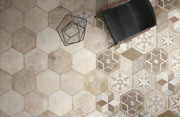  Fioranese Heritage Deco Texture_1 34.5x40 cm Bodenfliese / Wandfliese Exagona Matt Eben Naturale HET1EX | 579761