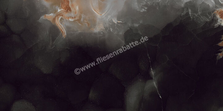  Fioranese Unica Deep Dark 74x148 cm Bodenfliese / Wandfliese Glänzend Eben Levigato UI710LR | 579836