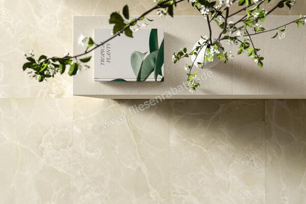  Fioranese Unica Crystal White 74x148 cm Bodenfliese / Wandfliese Glänzend Eben Levigato UI719LR | 580019